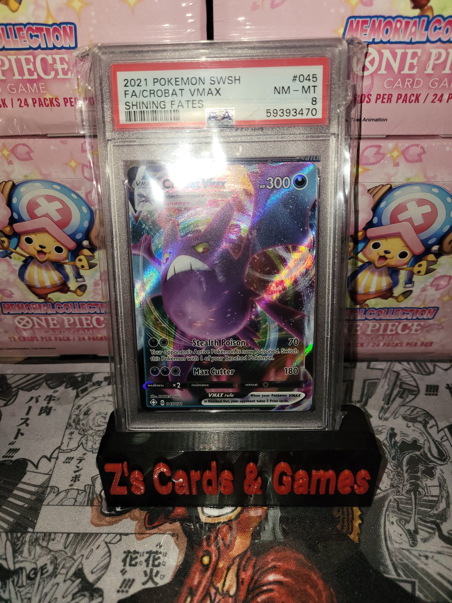 PSA 8 2021 Pokemon Sword & Shield Shining Fates Fa/Crobat Vmax Shining Fates