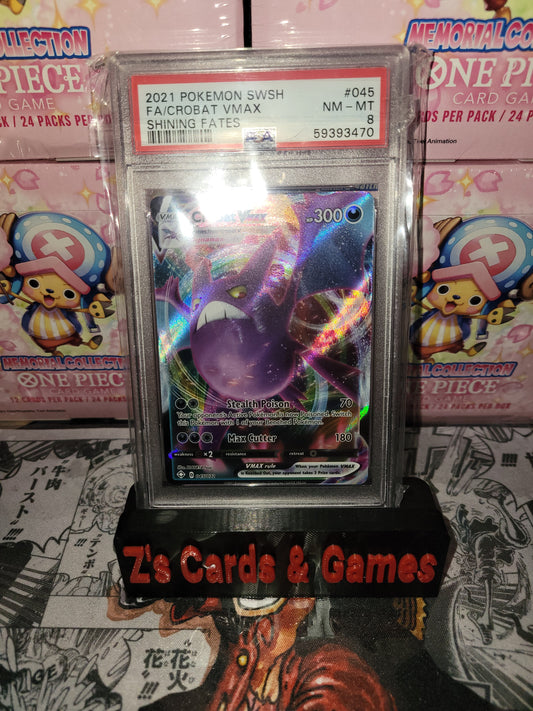 PSA 8 2021 Pokemon Sword & Shield Shining Fates Fa/Crobat Vmax Shining Fates