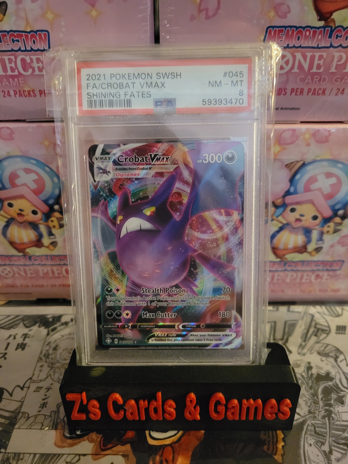 PSA 8 2021 Pokemon Sword & Shield Shining Fates Fa/Crobat Vmax Shining Fates