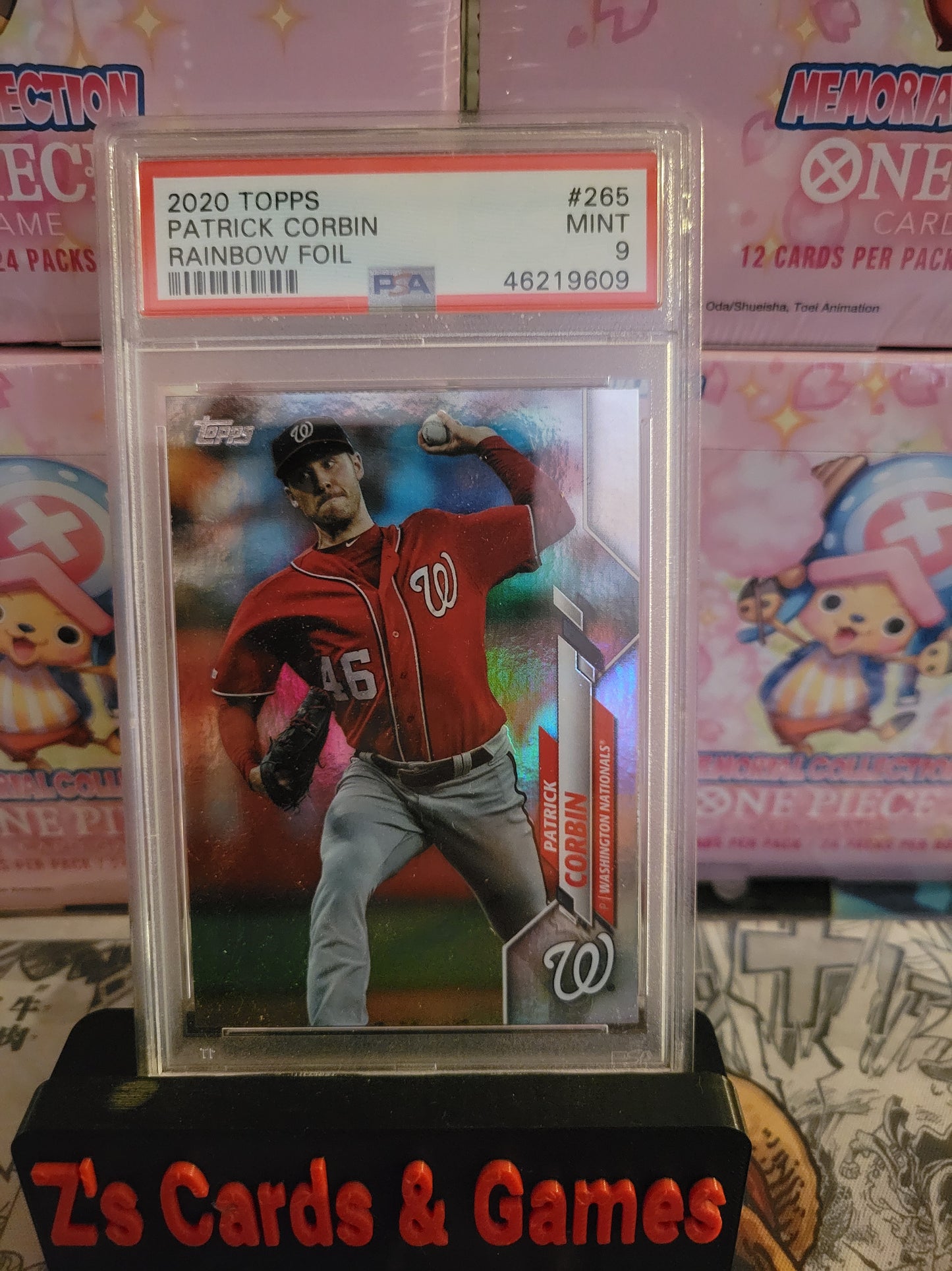 PSA 9 2020 Topps Patrick Corbin 265 Rainbow Foil