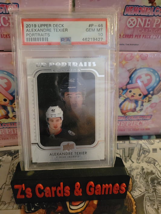 PSA 10 2019 Upper Deck Portraits Rookie Alexandre Texier Portraits