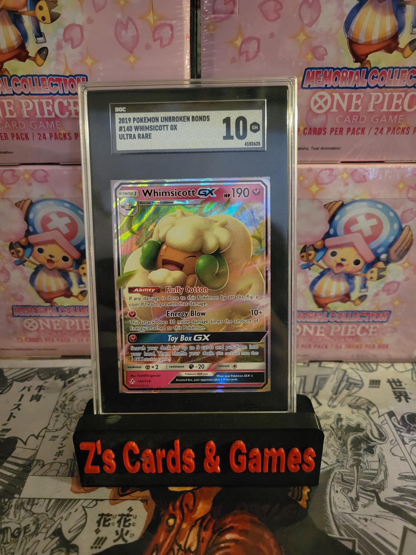 SGC 10 2019 Pokemon Unbroken Bonds #140 Whimiscott GX Ultra Rare