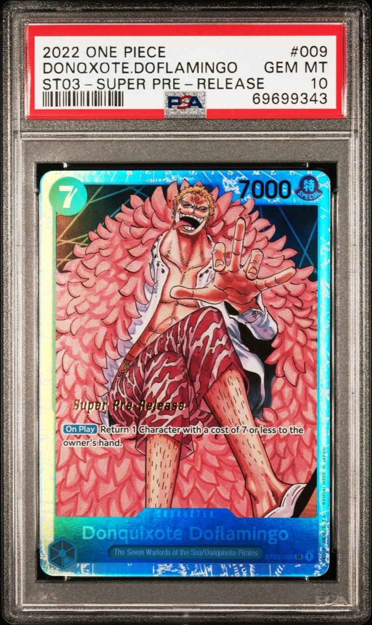 PSA 10 English 1st Edition Super Pre-release ST03-009 Doflamingo