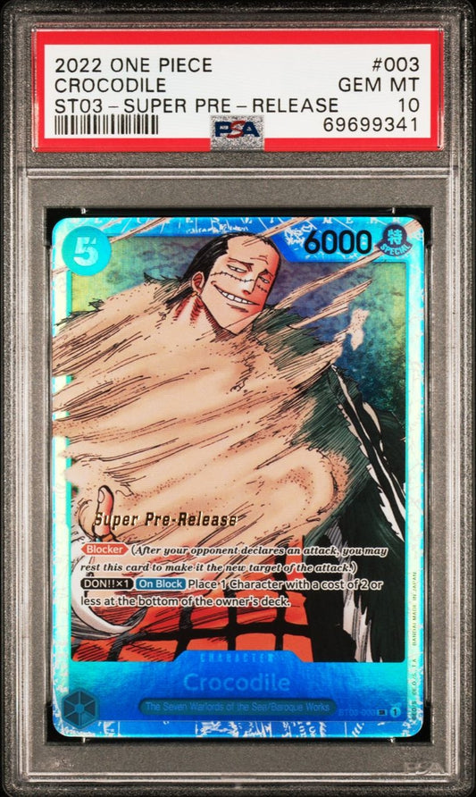 PSA 10 English 1st Edition Super Pre-release ST03-003 Crocodile