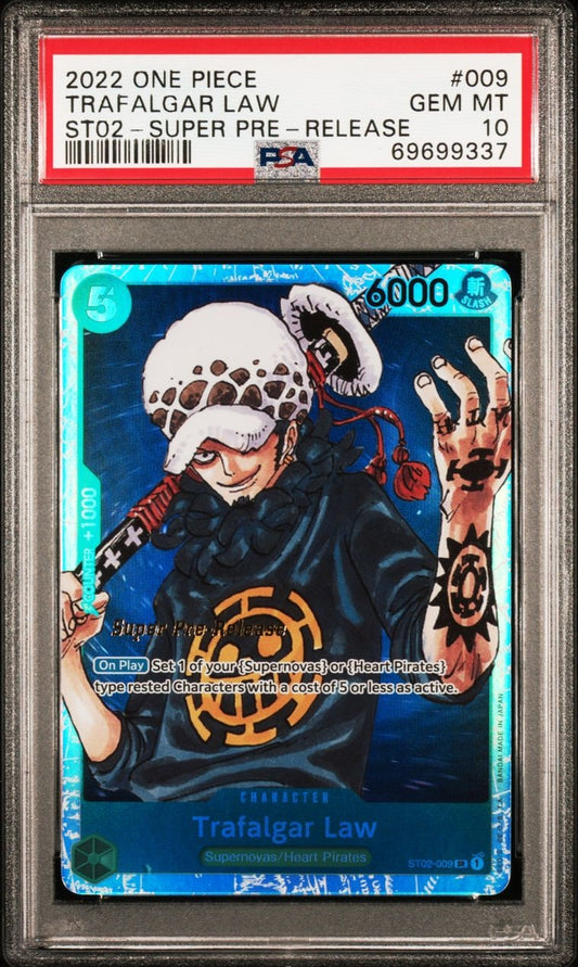 PSA 10 1st Edition 2022 One Piece Starter Deck-Worst Generation Trafalgar Law St02-Super Pre-Release